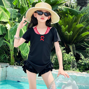 儿童泳衣女童夏大童2025潮范萌娃女生甜美潮童新款 少女 夏季 童装