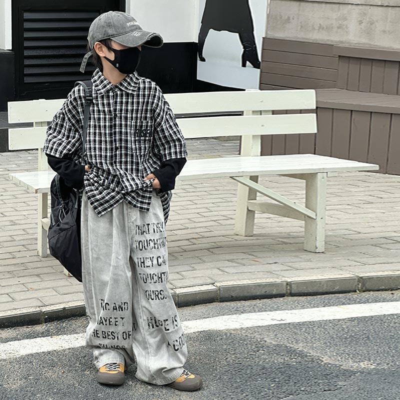 男童衬衫春秋长袖白色穿搭时尚服衬衫
