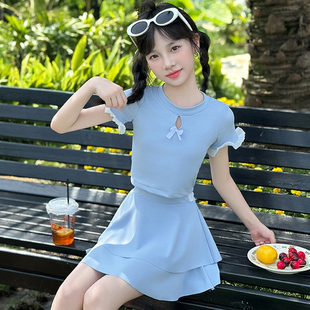 女大童兒童游泳衣舒適萌娃時髦穿搭潮酷童裝 服飾女孩 高級感韓版