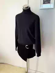 Autonomous Lemaire-Style New Australian Yarn 100% Fine Merino Wool High-Neck Base Layer Knit Sweater
