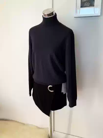 Autonomous Lemaire-Style New Australian Yarn 100% Fine Merino Wool High-Neck Base Layer Knit Sweater