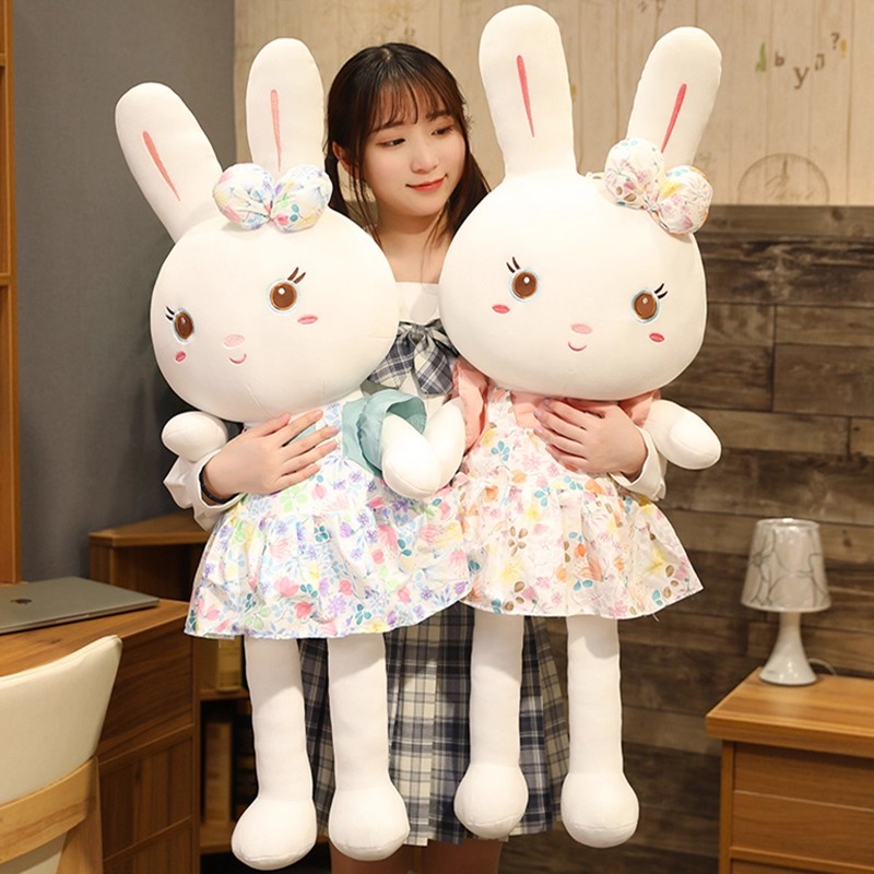 清凉花布兔子玩偶多种规格