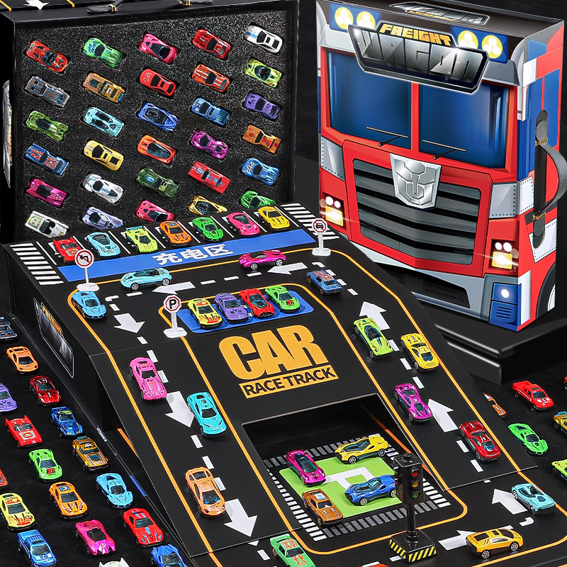 合金赛车豪华手提礼盒男孩礼物