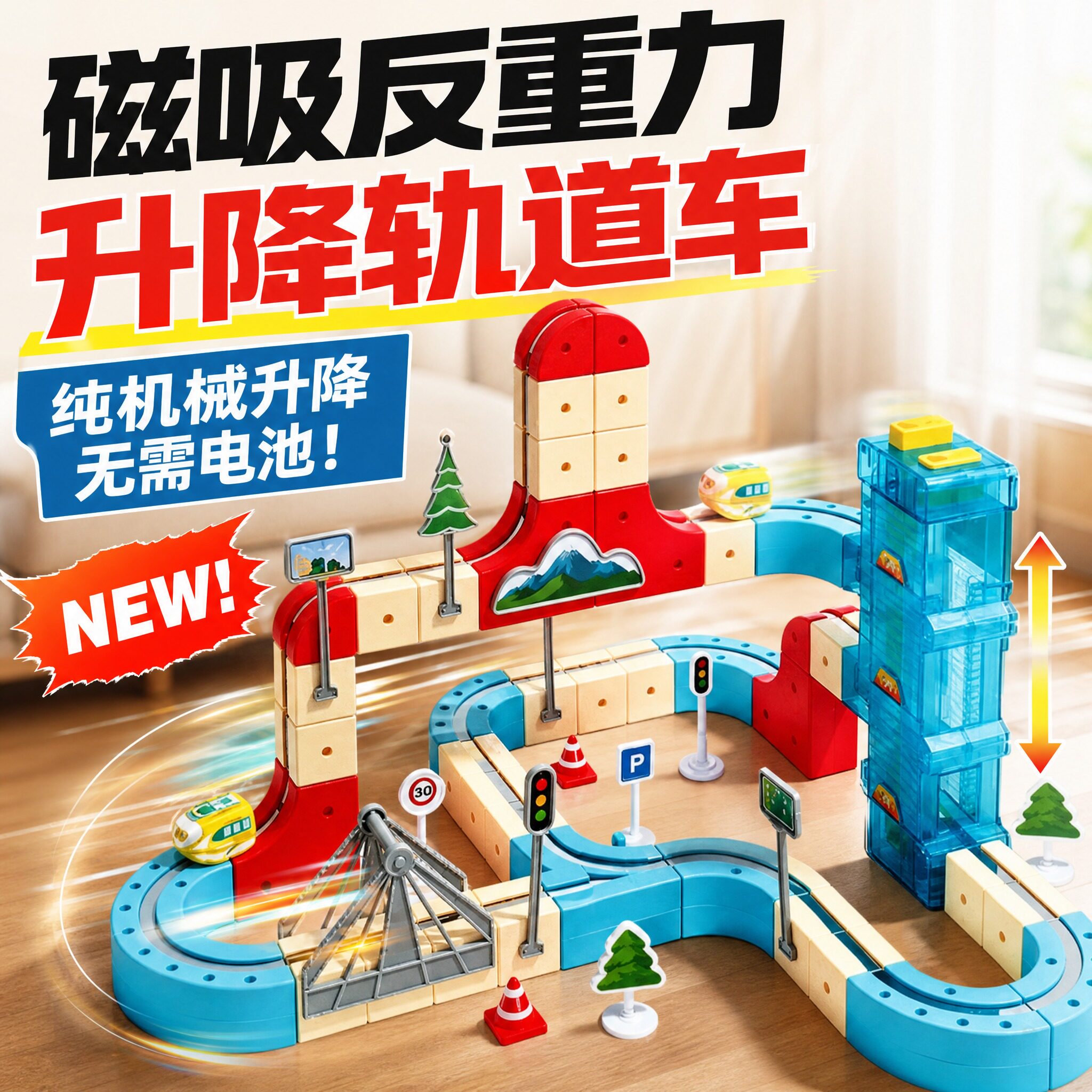 儿童磁吸反重力电动轨道车