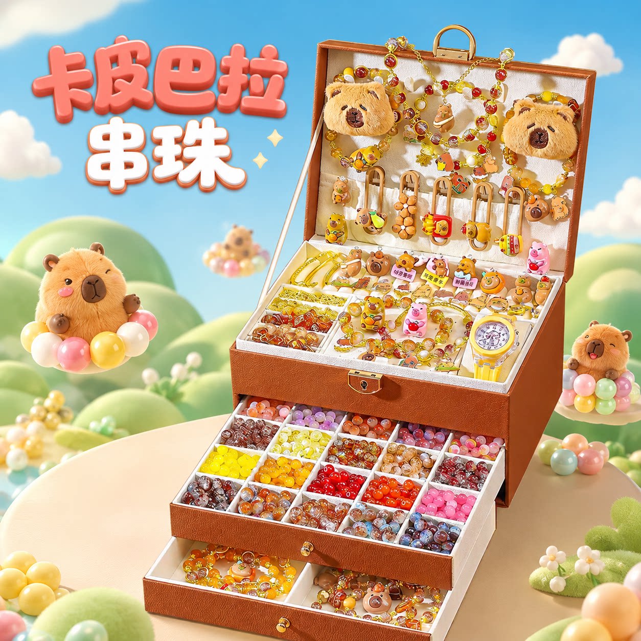 女童生日礼物高端串珠礼盒