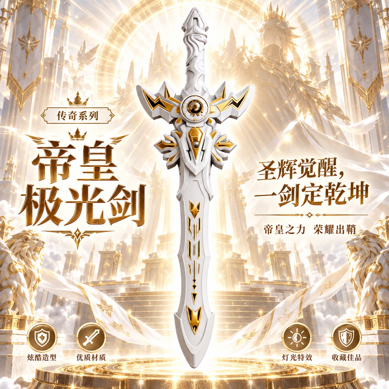 雷帝极光双刃圣剑二合一发光玩具