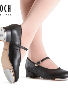 澳洲进口Bloch Tap On 高端女孩专业皮扣绑带踢踏舞蹈鞋
