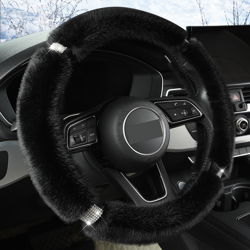 冬季毛绒汽车方向盘套凯泽西超级维特拉速翼特雨燕启悦羚羊吉姆尼