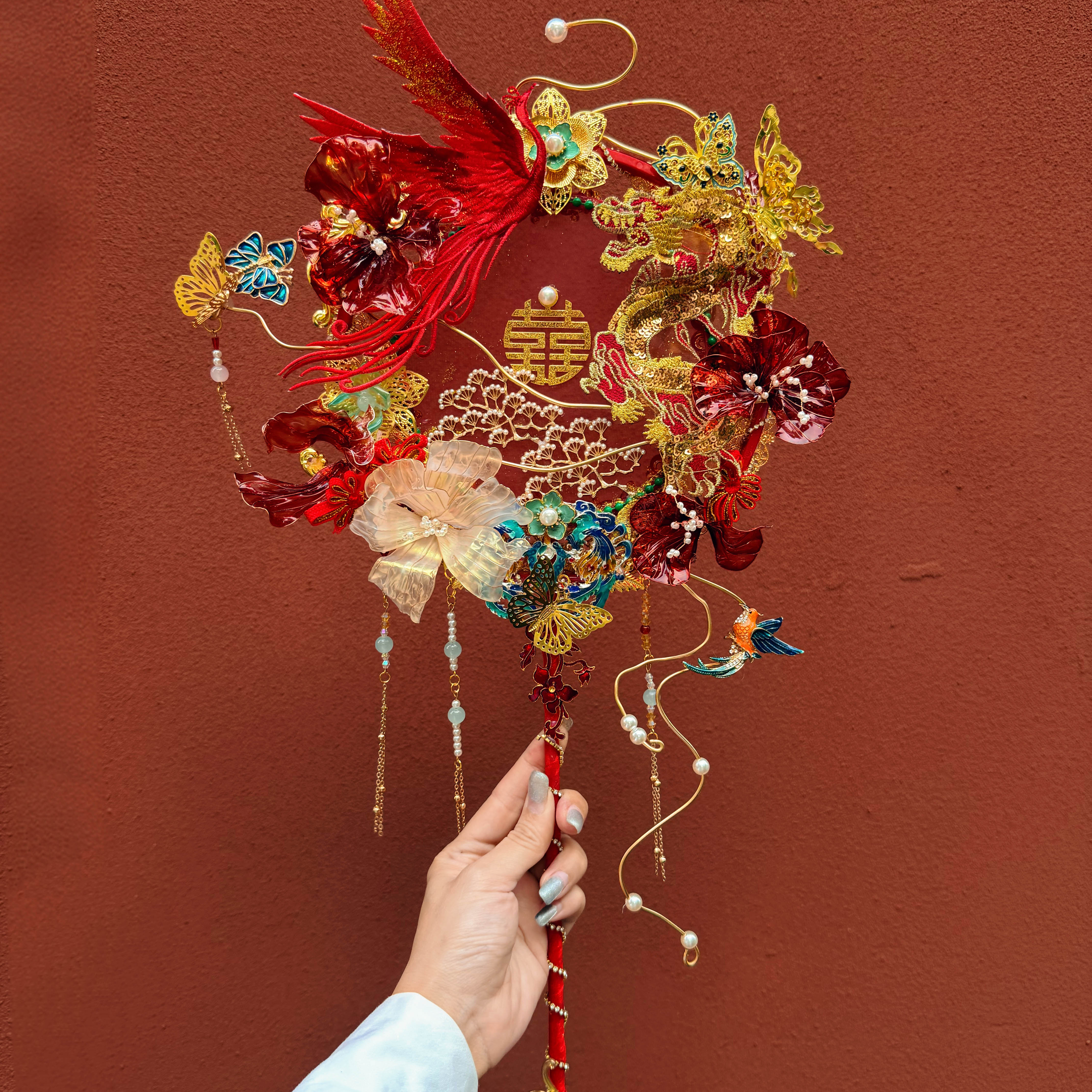 十里红妆秀禾团扇新娘出嫁婚扇