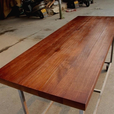 桌面榆木定制榆木整张长方形自然板厚松木板板实边吧台板木板大板