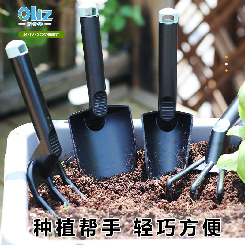 现货园艺水桶塑料小铲子三齿