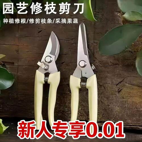 新人001元园艺修枝剪不锈钢园林