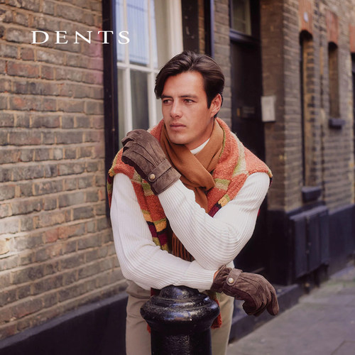 DENTS麂皮工艺机能风男士手套