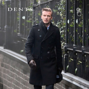 贝克汉姆同款可触屏|DENTS羊绒内里御寒加厚羊皮男手套5-9201礼盒