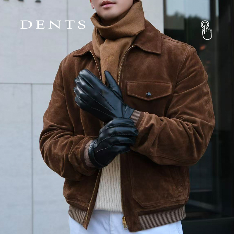 DENTS男士御寒真皮手套围巾礼盒