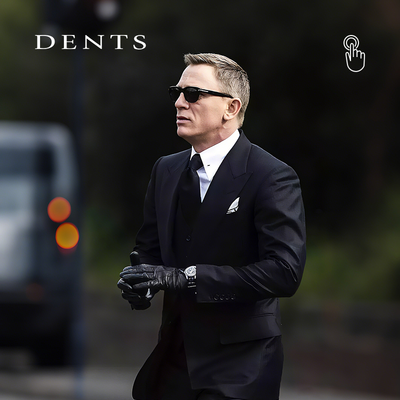 007邦德同款触屏DENTS毛羊皮手套