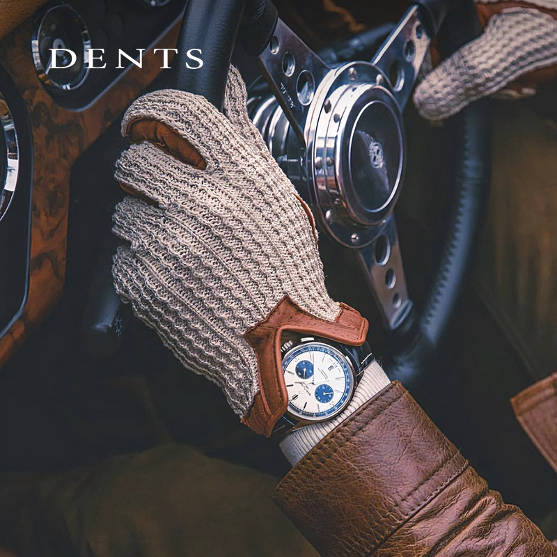 DENTS机车高尔夫羊皮针织手套