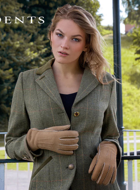 断码5折|DENTS羔羊皮加厚内里保暖御寒西部雅丹风女士手套7-1076