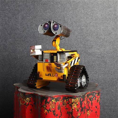 复古铁皮瓦力机器摄模型装饰品金属工艺品人O影道具钱意存创罐u.