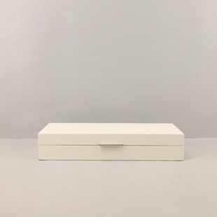 饰摆件卧室衣帽间家居饰品 简约长方形木质首饰收纳盒储物盒装