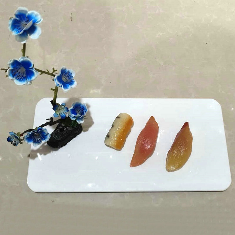 亚克力长方平板点心盘 西餐寿司牛排摆盘 日式甜品蛋糕盘刺身碟