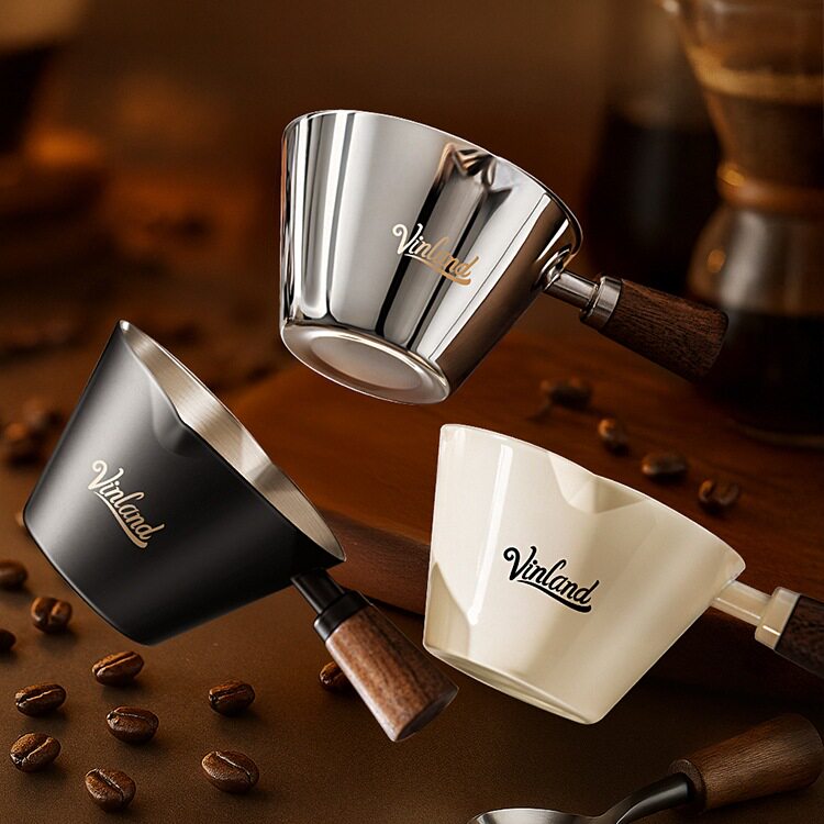 英国咖啡萃取杯304不锈钢量杯意式浓缩带刻度机接液杯小奶盅工具