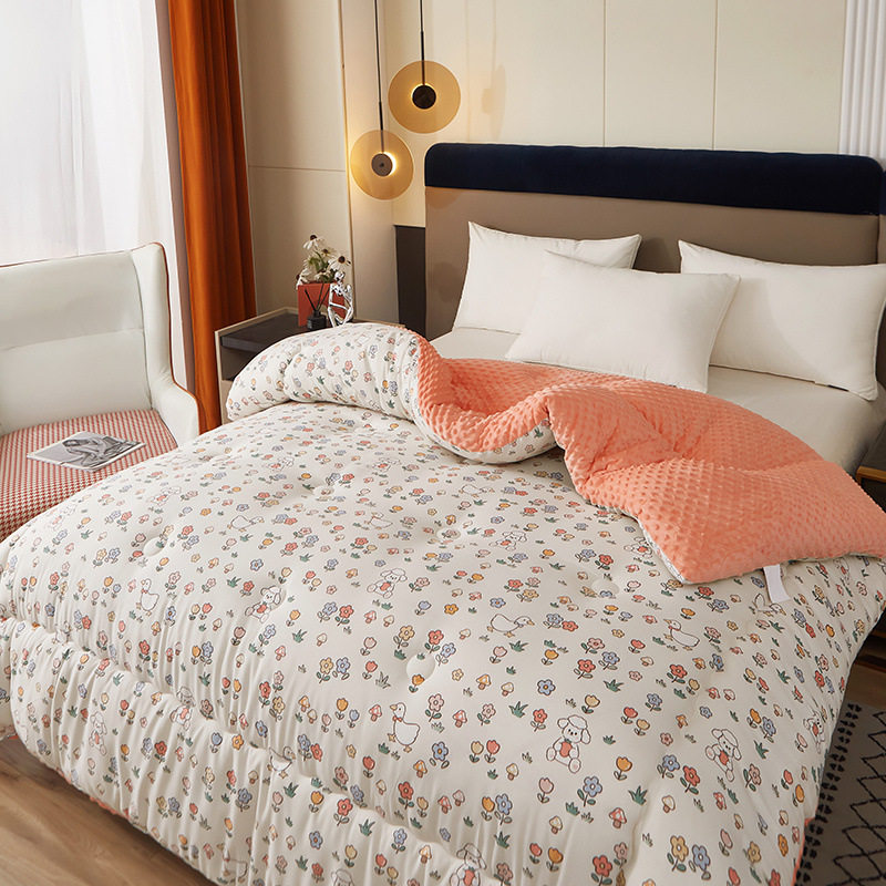 【新款】豆豆绒被子冬被加厚保暖被单人双人宿舍被芯恒温保暖被芯,床上用品,化纤被,淘宝优惠券,粉丝福利购,淘宝优惠卷