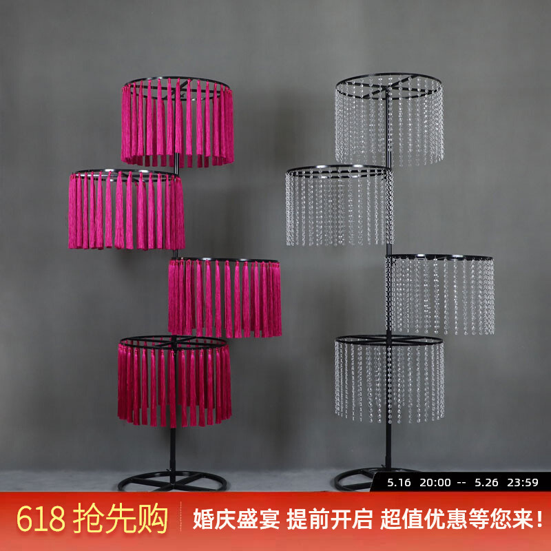 新款婚庆道具南洋晶韶华路引中式婚礼订婚宴装饰吊穗流苏摆垒德株