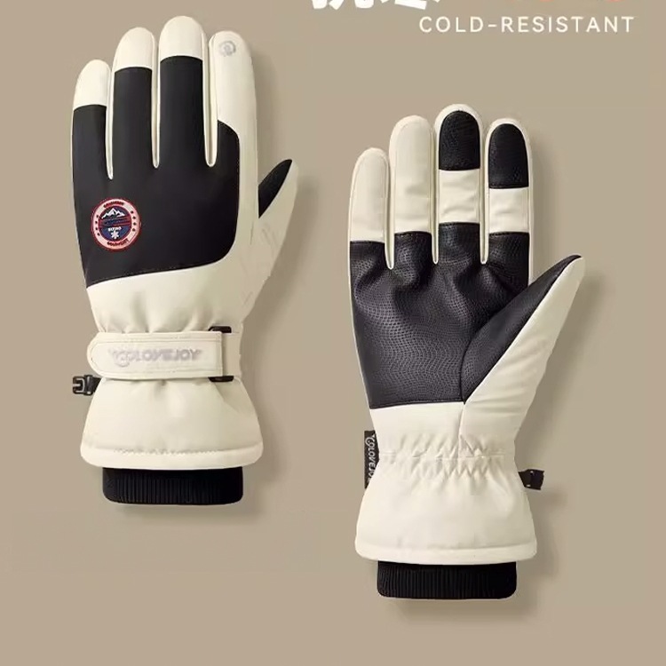 冬季滑雪手套触屏摩托车加绒保暖加厚骑行防水防风寒防滑户外防雨