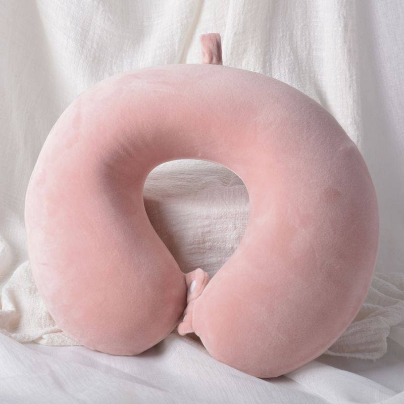 经典纯色u形枕记忆棉四季护颈学生午睡办公居家慢回弹舒适型枕