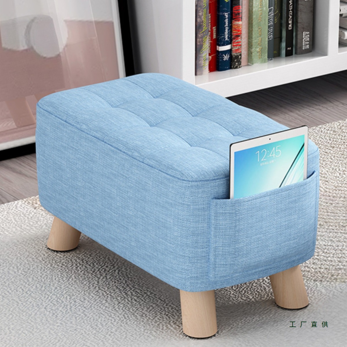 脚凳办公室搁脚沙发凳放腿脚踏儿童小凳子家用单个长方形椅子坐塌