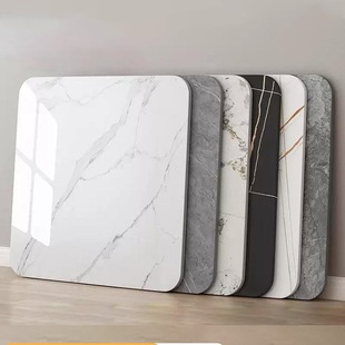 大理石台面定 制厨房石英石灶台茶几餐桌更换白色岩板瓷砖桌面板