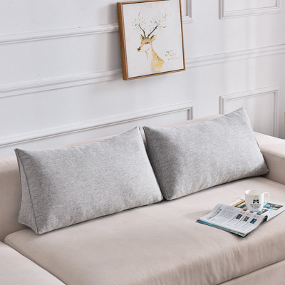 可拆洗棉麻三角沙发靠背垫大靠垫客厅靠枕大号腰靠榻榻米软包靠包