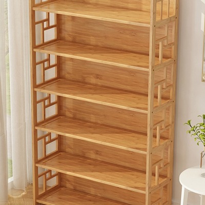 书架置物架落地儿童简易书柜子桌上学生家用书桌面收纳架实木客w&