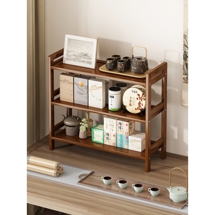 茶架子置物架桌面博古架小型茶室置物架茶叶架茶杯架子茶具收纳