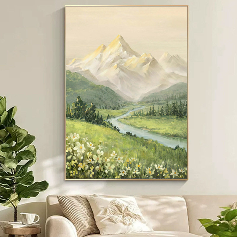 蒙娜丽莎日照金山十字绣2025新款绣客厅卧室玄关风景山水手工刺绣,居家布艺,钻石绣,淘宝优惠券,粉丝福利购,淘宝优惠卷