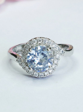 天使眼锆石戒指宝石指环新中式民族风手饰品情侣闺蜜时尚个性礼物