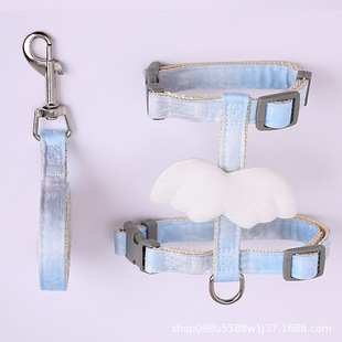 猫咪牵引绳翅膀工字m外出遛猫绳狗链子胸背尼龙防挣脱宠物猫咪用