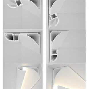 LED明装回光顶角线石膏线灯槽洗墙洗顶灯槽上下两用发光线条形灯