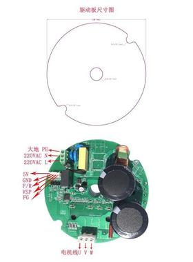 2201.5鱼塘永磁无刷变频增氧机控制器主板驱动器板电路板配件