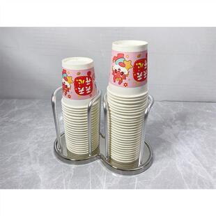 一次性杯子取杯器轻奢高颜通桌面办公取杯架台卡值收纳纸杯置物架