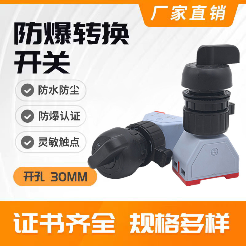 8097防爆防腐转换开关两位三位选择开关按钮分合电源开关一开一闭