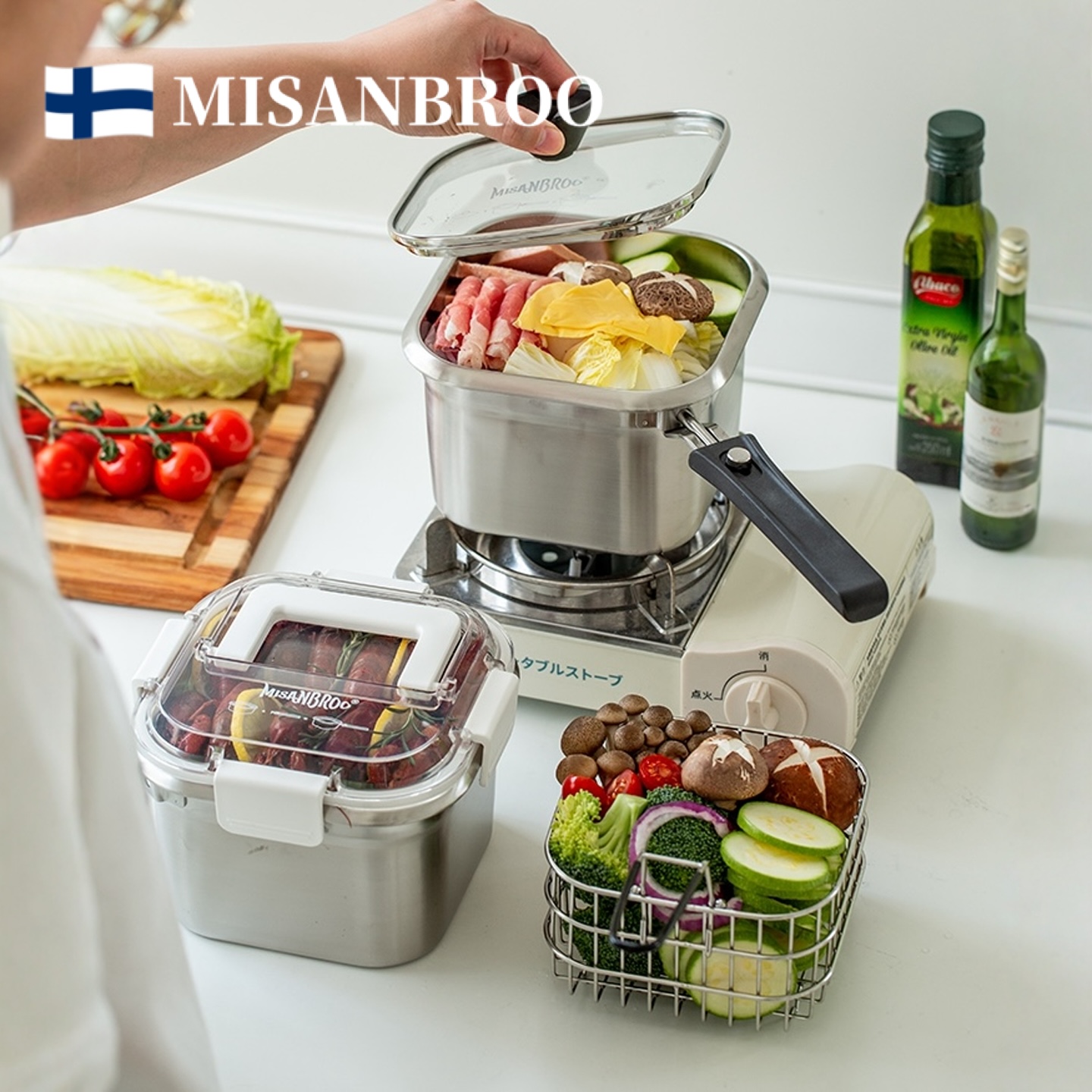 抗菌油炸耐高温不锈钢多用盒