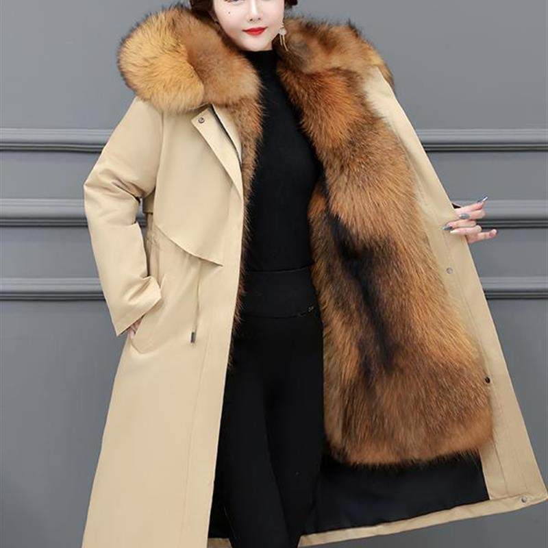 2025新款派克服中长款皮草外壳内胆可拆卸貂皮大衣女皮毛一体外套,女装/女士精品,派克服,淘宝优惠券,粉丝福利购,淘宝优惠卷