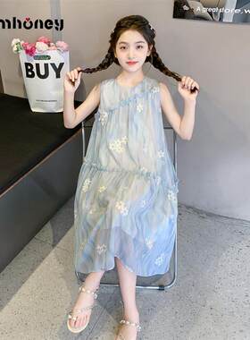 女童夏装公主裙2026新款雪纺裙子女大童夏季背心裙儿童夏天连衣裙