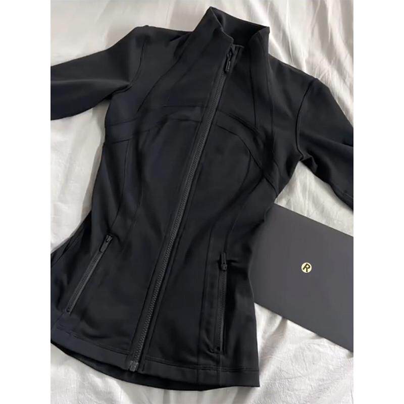 黑色修身瑜伽服健身衣女运动上衣紧身外套冬季2026新款骑行服套装