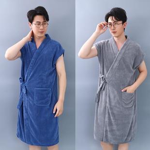 浴巾男 浴巾男款 浴袍可穿式 速干大人男士 专用家用洗澡裹巾2025新款