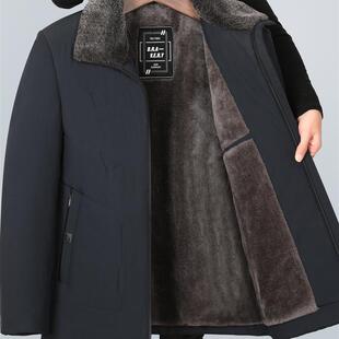 爸爸冬装外套男士2025新款爷爷棉袄中老年人棉衣冬季加绒加厚棉服