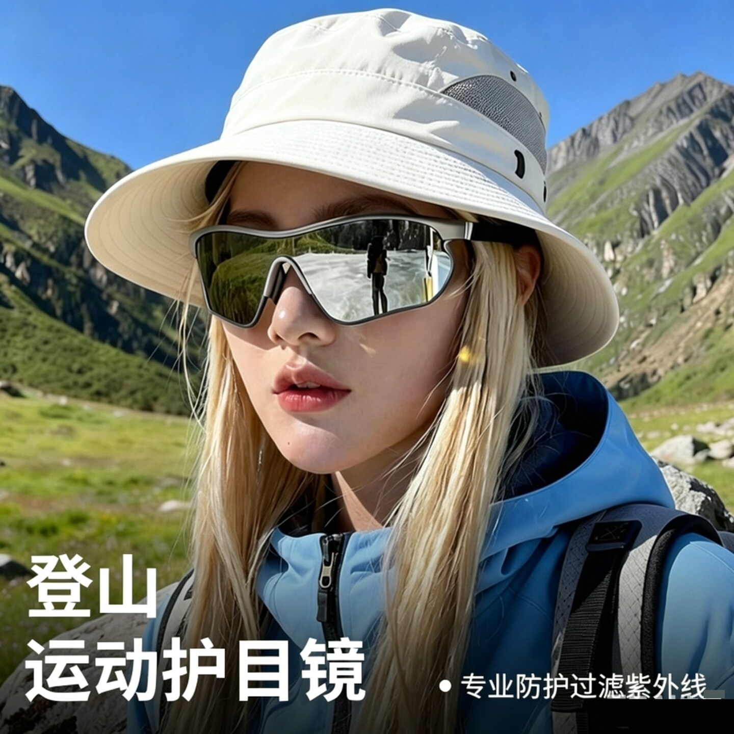 男士骑行眼镜户外墨镜防风防紫外线骑行爬山徒步登山遮光太阳眼镜