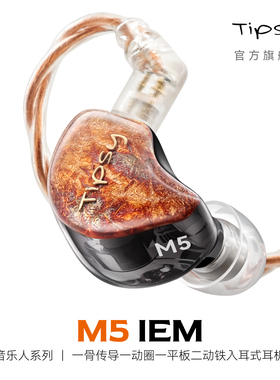 新品TIPSY微醺M5 有线耳机入耳式HIFI高保真发烧级耳塞耳返